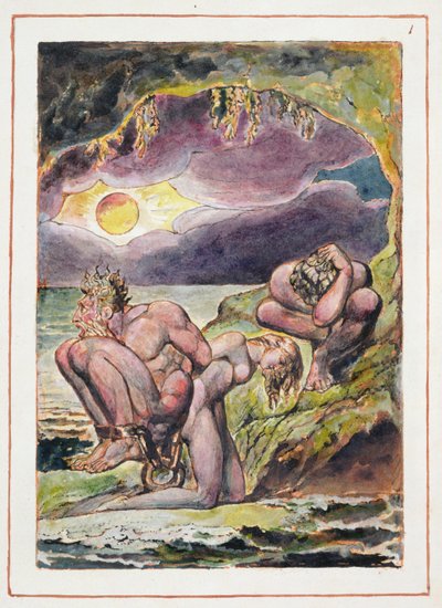 Visionen der Töchter Albions: Frontispiz, entworfen 1793, fertiggestellt ca. 1815 von William Blake